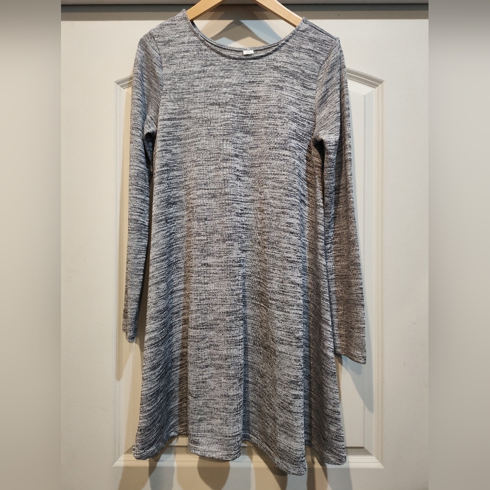 Old Navy Marled Gray Long Sleeve Dress